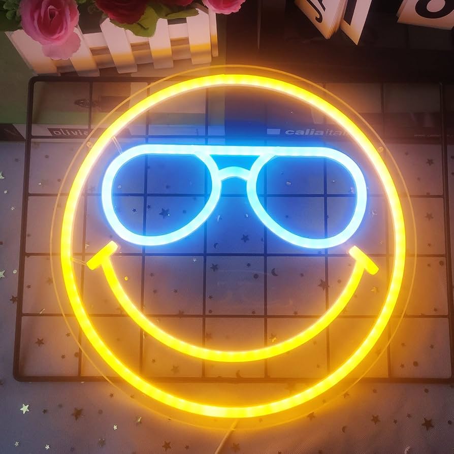 まるまる　LEDネオン Amazon | かわいいスマイルLEDネオン、ネオンスマイルマーク